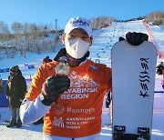 '스노보드' 이상호-정해림, 월드컵 혼성 평행 대회전서 동메달 획득