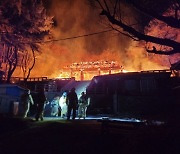 부산 봉래산 산불 발생, 사찰 대웅전·임야 2만5000㎡ 전소