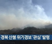 대구·경북 산불 위기경보 '관심' 발령