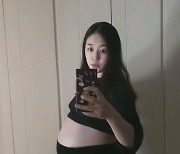 '임신 9개월' 박보미, 만삭 D라인에 깜짝 "여기서 배 더 커지다니"