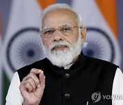'다보스 어젠다'서 화상 연설하는 모디 인도 총리