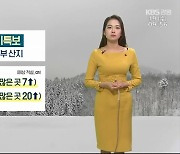 [날씨] 춘천·원주 아침 영하 7~8도..추위 속 강원 '대설예비특보'