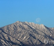 설산과 하얀 달