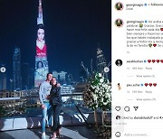 "조지나 알러뷰" 호날두, 세계최고빌딩에 여자친구 생일축하 전면광고 '어나더 클래스'