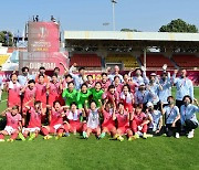 한국 여차 축구대표팀, 3회 연속 월드컵 진출 확정