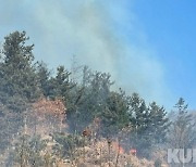 춘천 한덕리 야산서 불, 2시간만에 진화..산림 0.2ha 소실