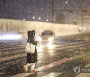 경기 남부 시간당 3cm 함박눈..적설량 10cm 이상 예상