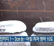 전북, 내일 오전까지 1∼3cm 눈..아침 최저 영하 10도