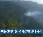 기장군 아홉산에서 불..1시간 반 만에 꺼져