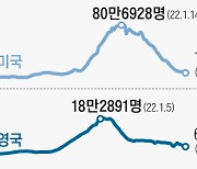 "美·英은 정점 찍고 하락세, 한국은 계속 확산"