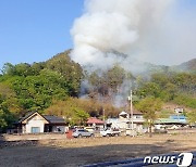 옥천 야산서 불..1시간20분 만에 불길 잡아