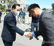 국방부 청사 이전 현장 방문한 박홍근 원내대표