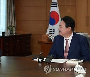 하토야마 전 일본 총리 접견하는 윤석열 당선인