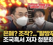 [영상] 김경율 "민주당, 대장동 주범 尹이라 지껄여"..아수라장 된 청문회장