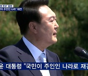 윤 대통령 "국민이 주인인 나라로 재건"..자유 35차례 언급