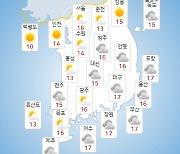 [날씨] 내일(12) 서울 낮 최고 27도..남부 곳곳 빗방울