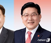 '심기일전' 국힘 허향진, 민주 오영훈 '맹공'..제주지사선거 반전 시도?