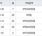 수원 매탄동 매탄위브하늘채 103㎡ 9억원에 거래