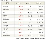 [fnRASSI]장마감, 코스닥 상승 종목(마이더스AI 30.0% ↑)