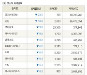 [fnRASSI]장마감, 코스닥 하락 종목(메이슨캐피탈 -23.3% ↓)