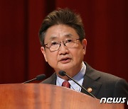 취임사 하는 박보균 신임 문화체육관광부 장관