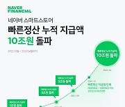 네이버 '빠른정산 서비스' 누적 지급액 10조원 돌파