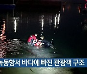 고흥 녹동항서 바다에 빠진 관광객 구조