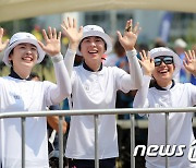 인도 제압하고 결승 진출한 한국 양궁 여자 컴파운드 대표팀