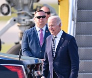 [포토]조 바이든 미 대통령, '오산 미 공군기지 도착'