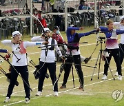 8강전 치르는 한국 선수들
