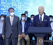 [속보] 바이든 "한국 등 가치공유 동맹이 공급망 회복 노력해야"