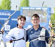 양궁 남자 개인 금·은메달 김우진·이우석