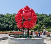 울산 장미축제 3년만에 재개.. 초대형 장미꽃다발 등장