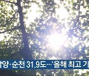 담양·순천 31.9도..'올해 최고 기온'