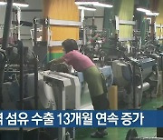 대구·경북 섬유 수출 13개월 연속 증가