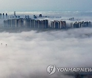 해무 위 인천 송도국제도시