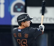 [포토]시즌 6호 홈런 넘기는 한화 이진영