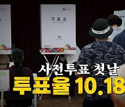 [영상] 사전투표 첫날 투표율 10.18%