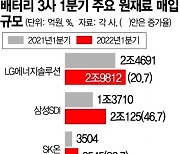 '천정부지' 배터리 원자재..원료구입비 작년보다 35% 늘어(종합)