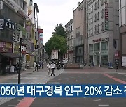 2050년 대구경북 인구 20% 감소 전망