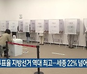 사전투표율 지방선거 역대 최고..세종 22% 넘어