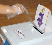 '비닐장갑 착용' 사전투표