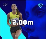 마후치크, 여자 높이뛰기 2022년 실외 1위 기록으로 우승..2m00