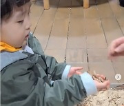 김동현, 아들 손 위에 '애벌레 한가득'.."커서 보여줘야지"