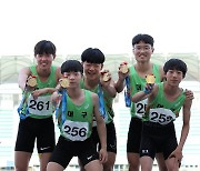 한국 중학교 신기록 세운 대구 400m계주팀