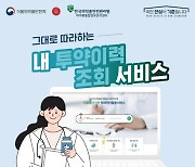 '내 투약이력 조회 서비스'로 마약류 오남용 예방하세요!