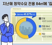 '국평'의 위엄..작년 청약 46%가 전용 84㎡에 몰렸다