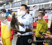 자갈치시장 방문한 윤석열 대통령