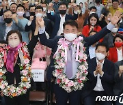 [개표상황] 충북지사 김영환 '당선 확실'..득표율 59.56%