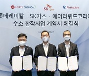 '수소동맹' 맺은 롯데케미칼·SK가스..부생수소 합작법인 설립